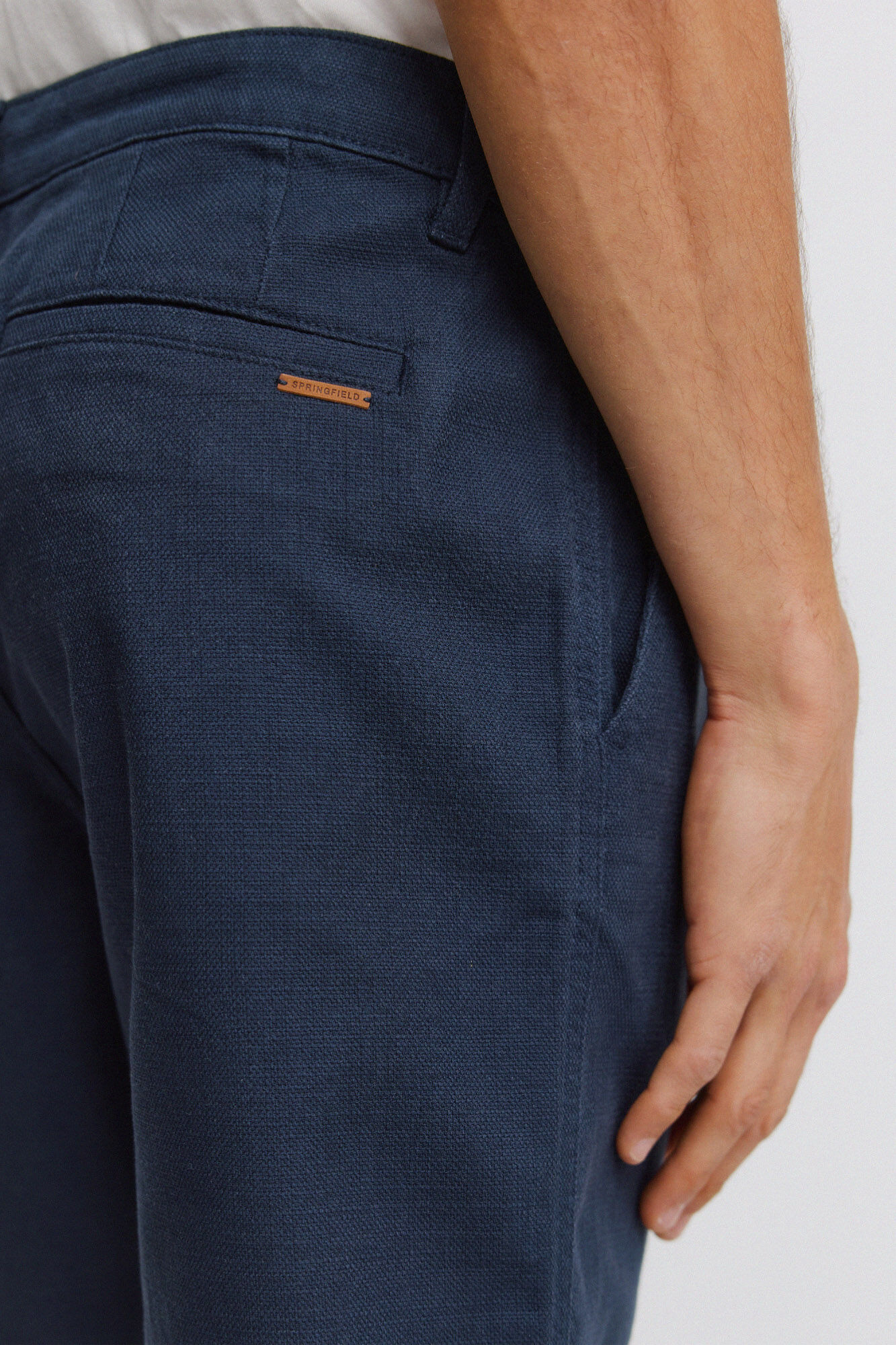 Springfield Bermudas de algod&oacute;n comfort fit azulado