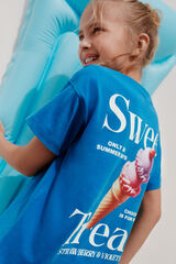 Springfield Playera helado niña azul indigo