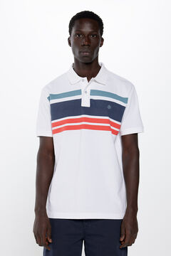 Springfield Polo piqué rayas regular fit azul