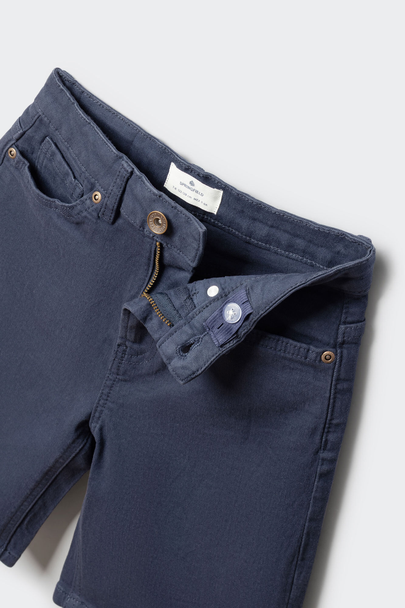 Springfield Kids Bermudas de 5 bolsillos lavada para ni&ntilde;o azulado