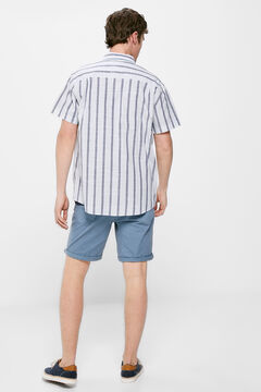 Springfield Bermuda vaquera 5 bolsillos slim lavada azul