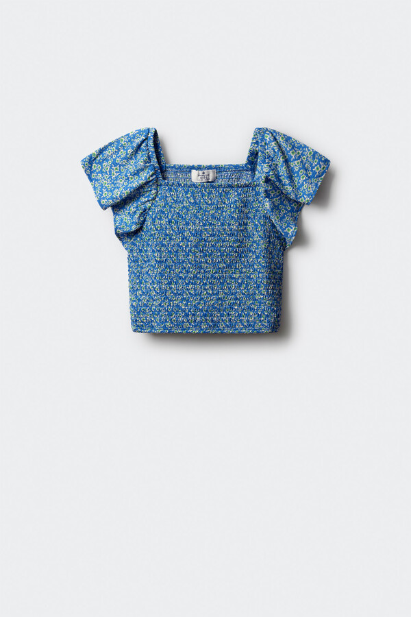 Springfield Kids Top volantes estampado niña  azul indigo