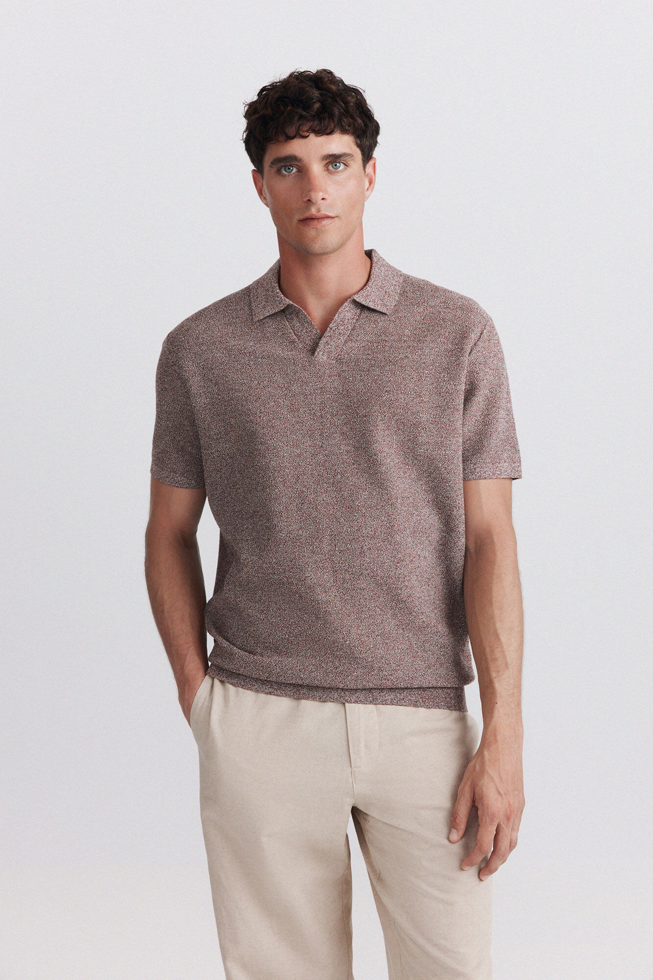 Springfield Polo de estructura moulinee naranja