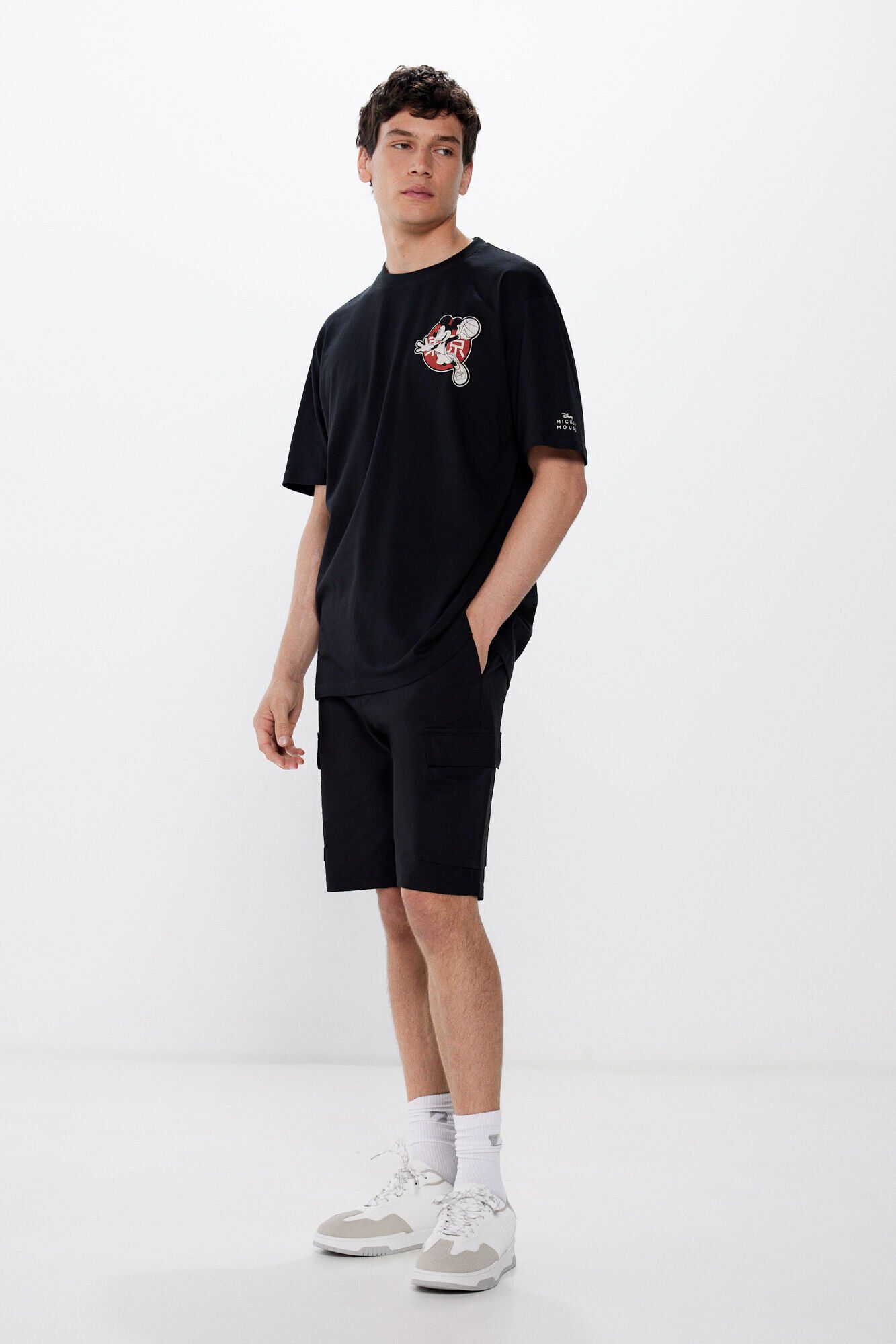 Springfield Playera Mickey  negro