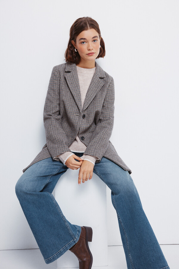 Springfield Chamarra chamarra con cuello de solapa azulado