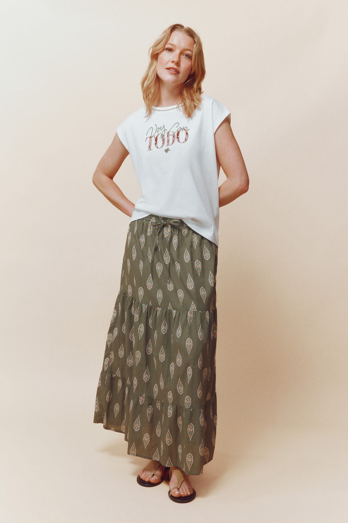 Springfield Playera "Voy con todo" blanco