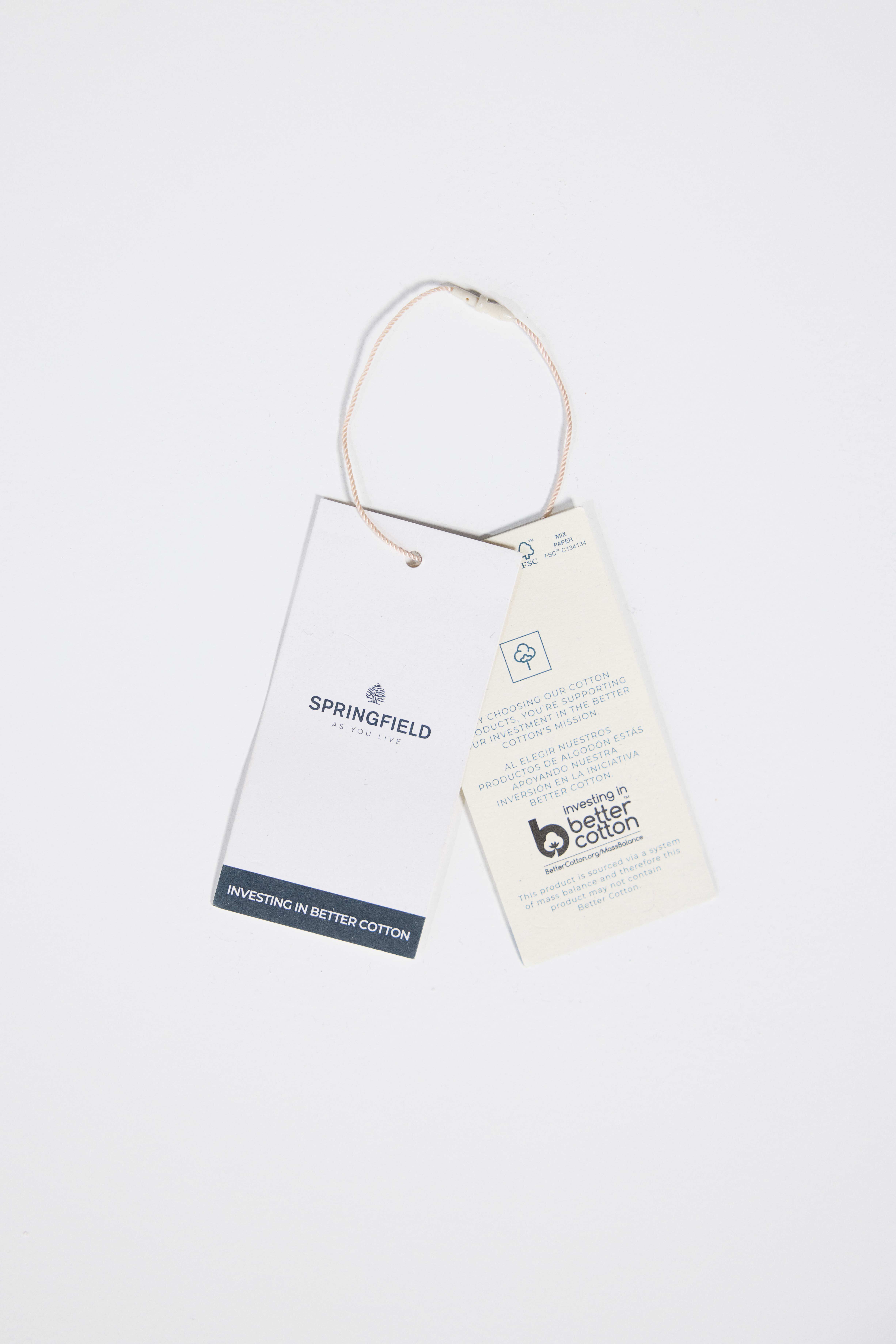 Springfield Su&eacute;ter rayas color block algod&oacute;n blanco