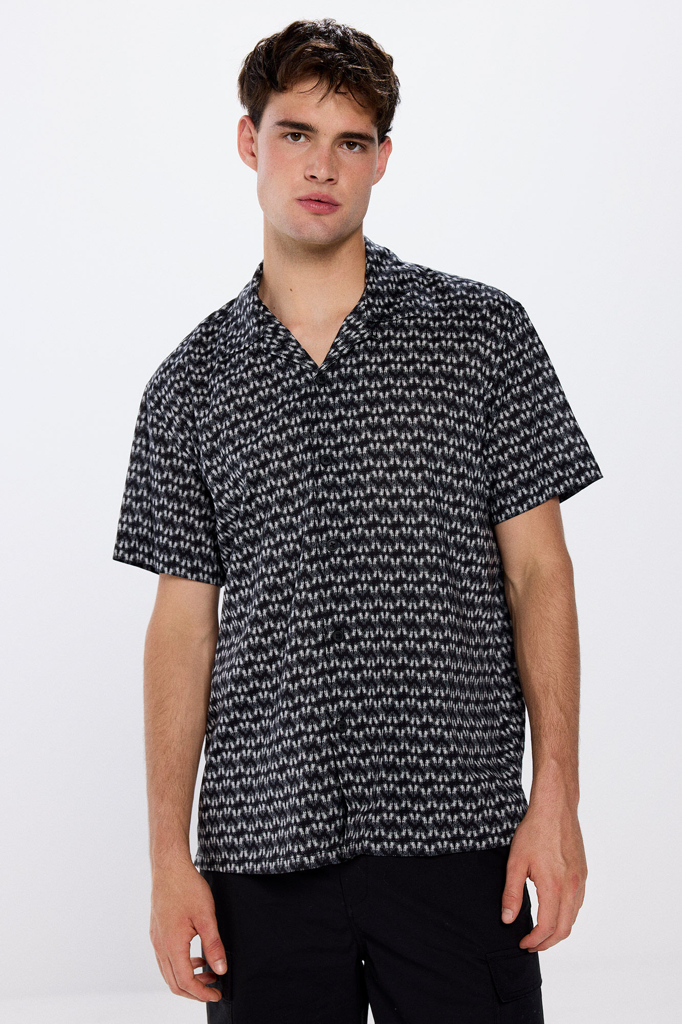 Camisa manga corta estampada viscosa Camisas de hombre Springfield MX