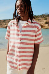 Springfield Camisa manga corta rayas niño coral