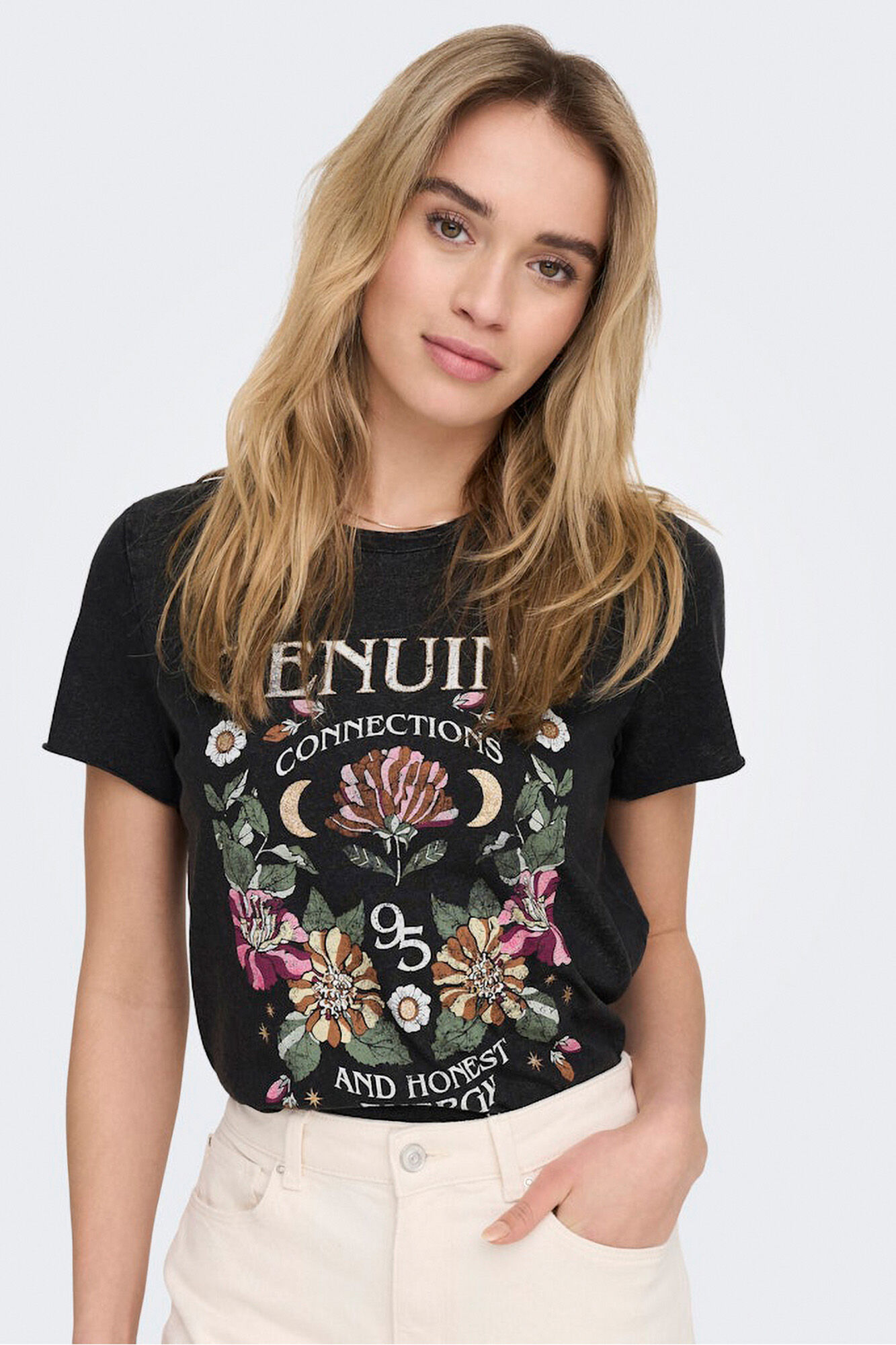 Only Playera estampada de manga corta 