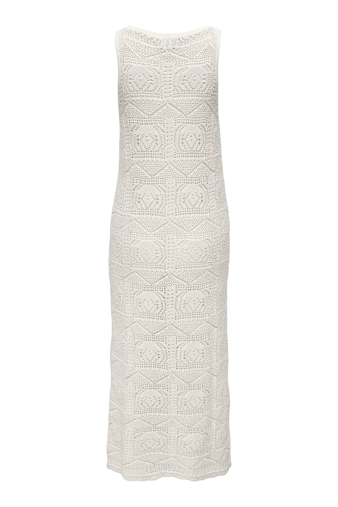 Only Vestido largo crochet natural
