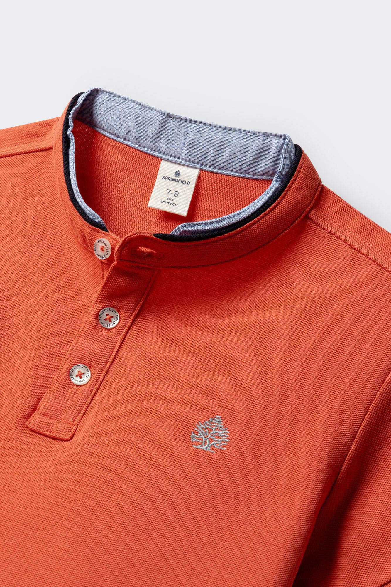 Springfield Kids Polo cuello mao de chambray para ni&ntilde;o coral