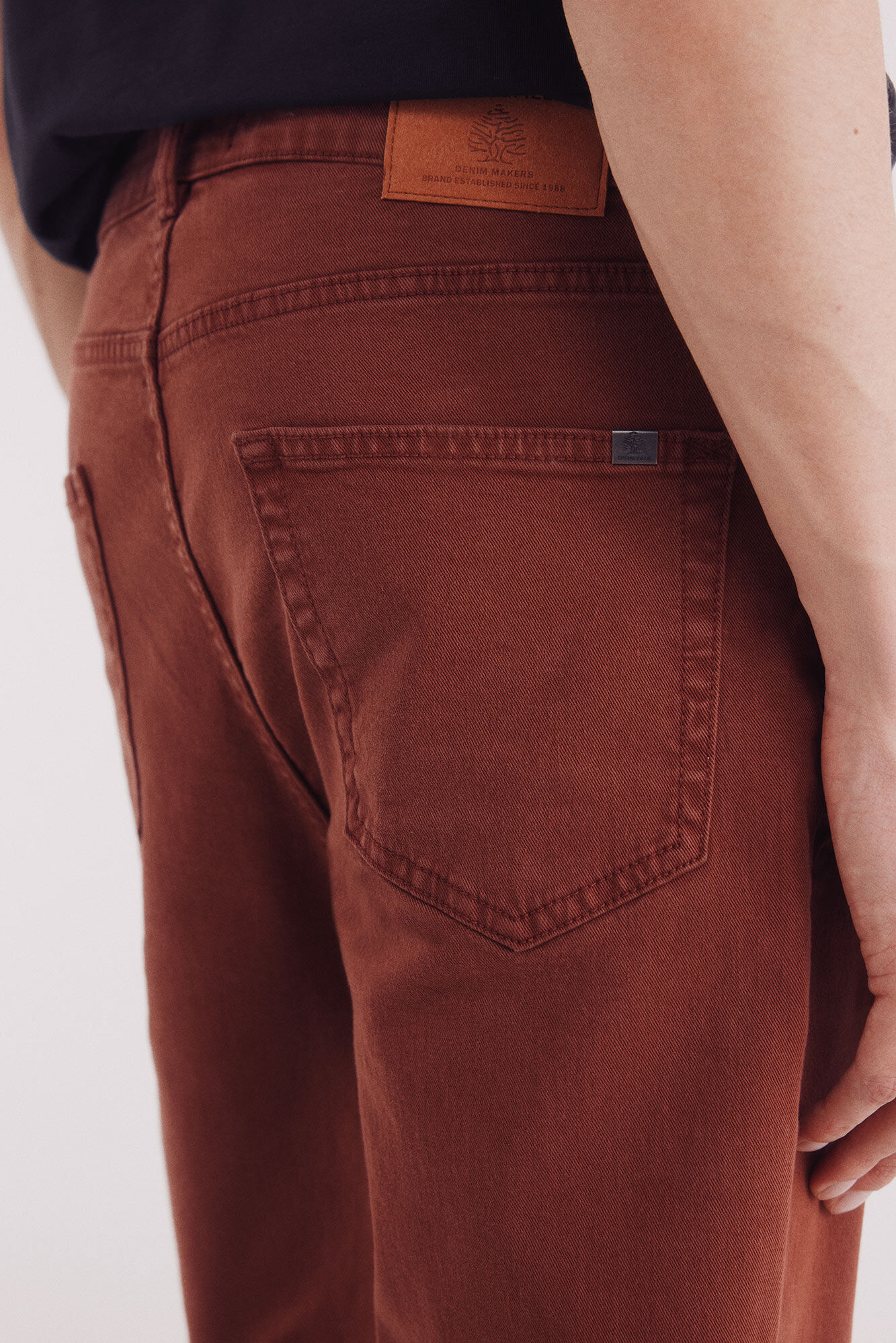Springfield Pantal&oacute;n slim fit de 5 bolsillo naranja