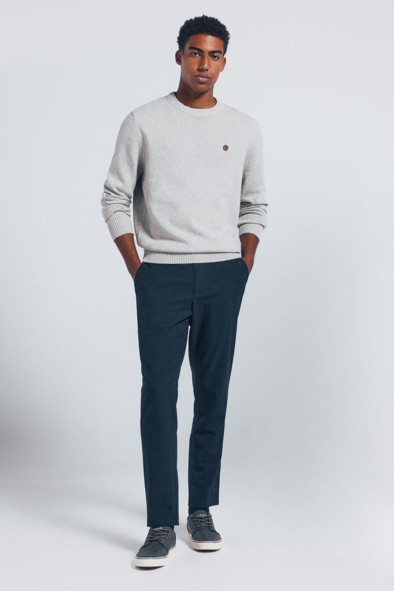 Springfield Jersey trenzado de fantas&iacute;a liso gris