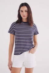 Springfield Playera algodón botones hombro marino