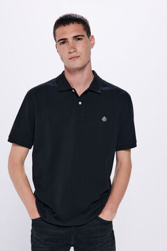 Springfield Polo piqué basico regular fit negro