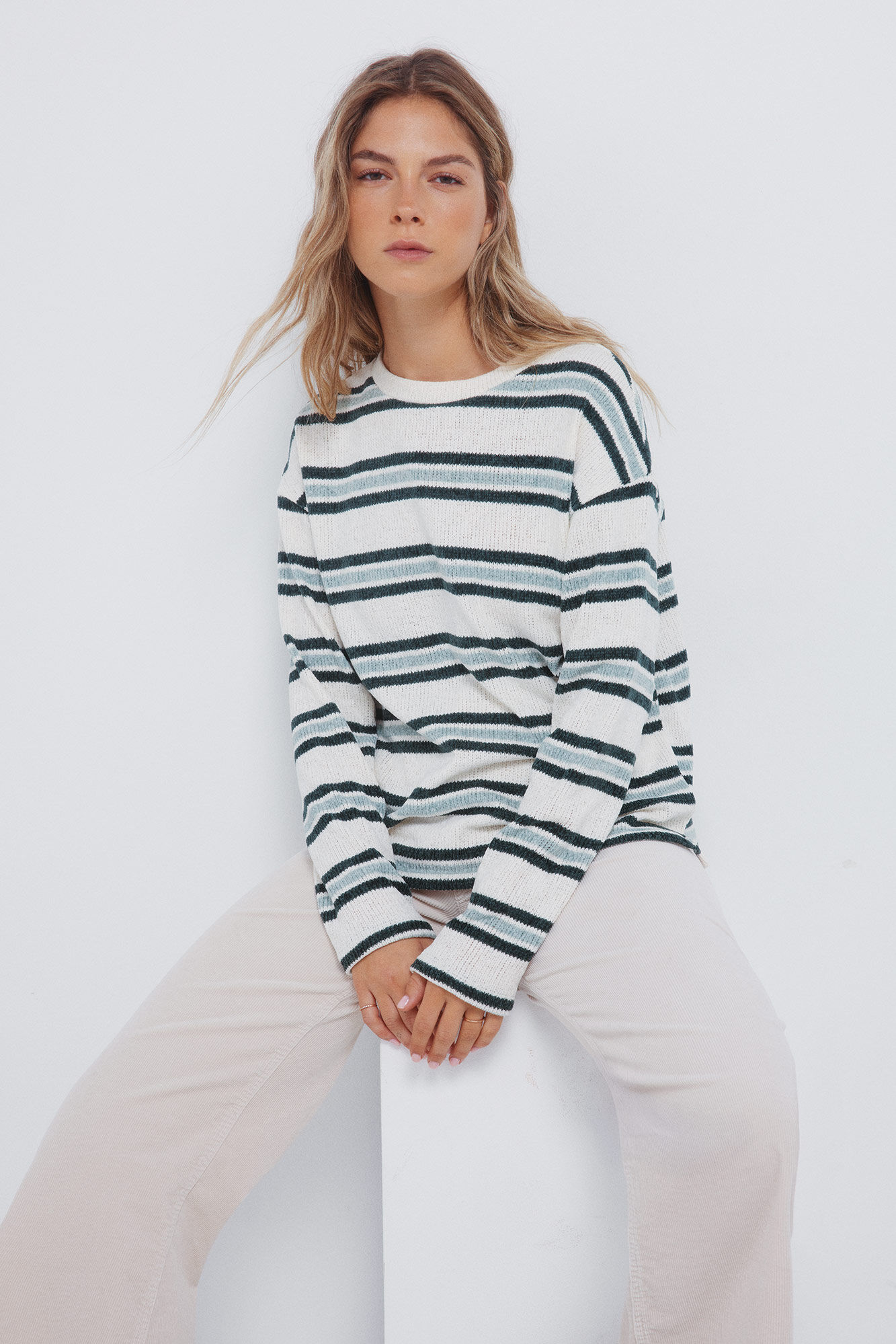 Springfield Jersey chenilla doble raya caza oscuro