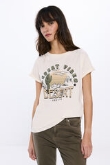 Springfield Playera gráfica beige