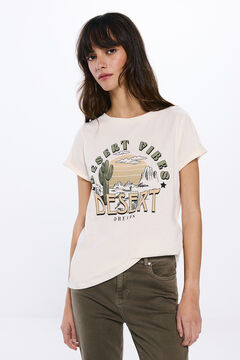 Springfield Playera gráfica beige