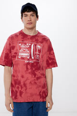 Springfield Playera surf tie dyed rojo