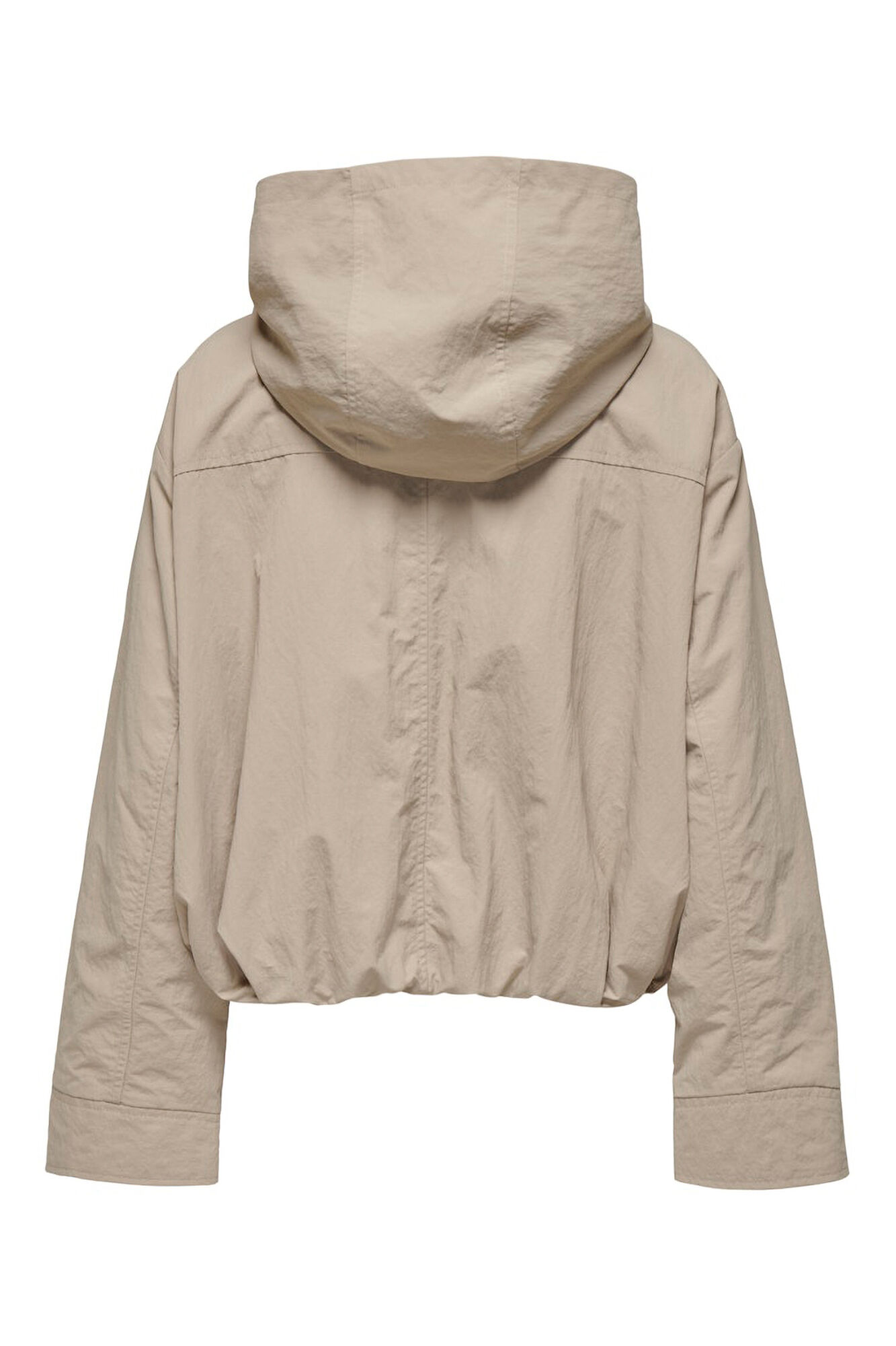 Only Chaqueta corta con capucha beige