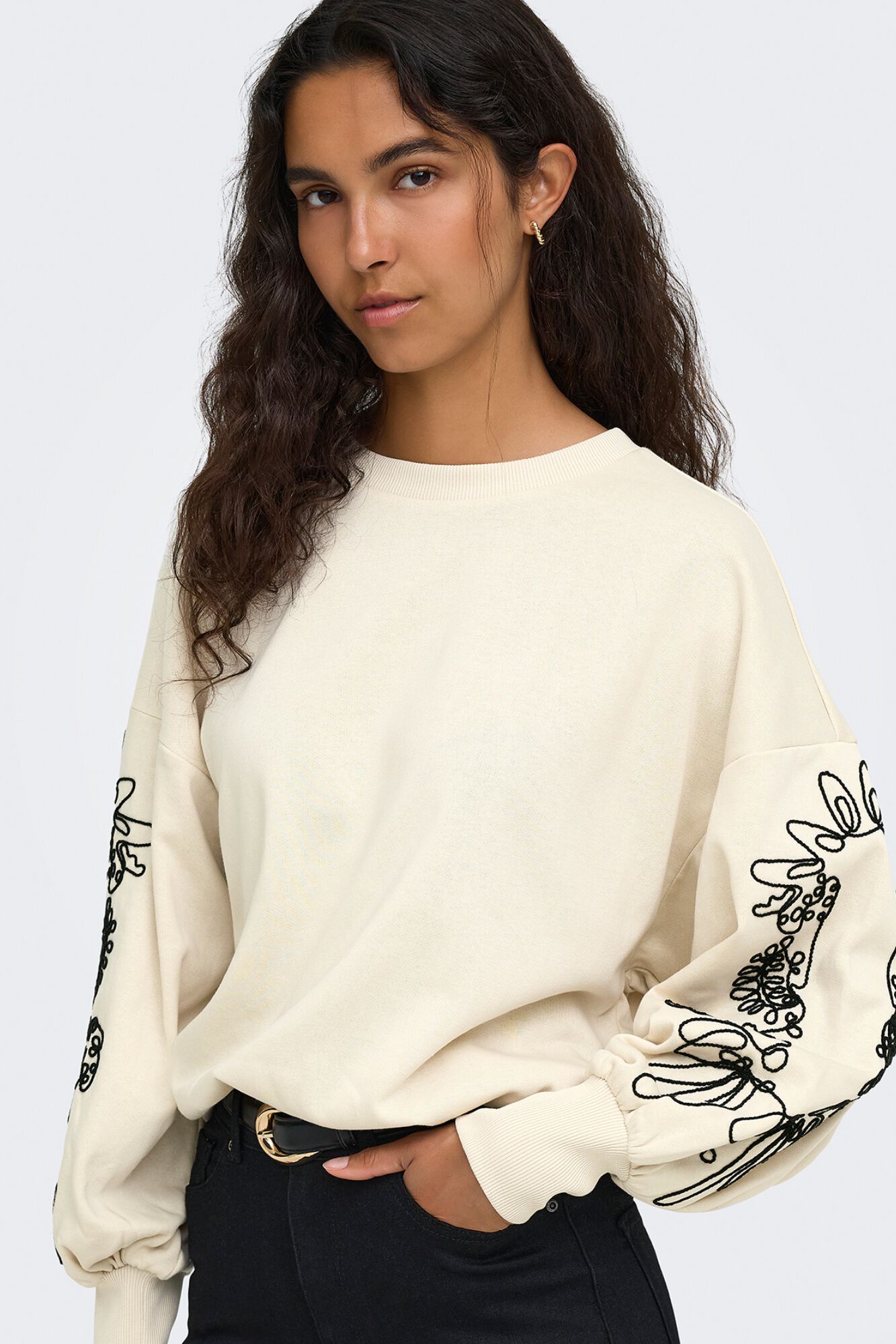 Only Sudadera de cuello redondo