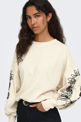 Only Sudadera de cuello redondo gris