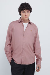 Springfield Camisa de franela con coderas rosa