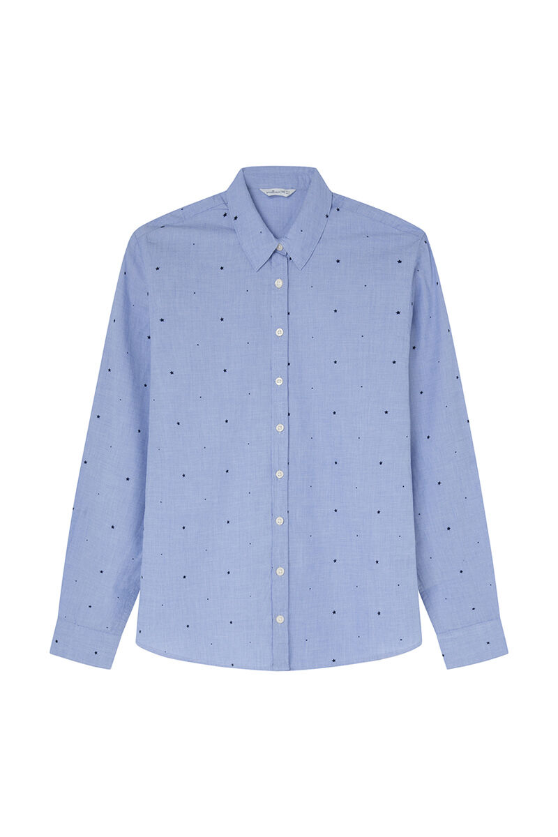 Springfield Camisa estrellas algod&oacute;n azul mezcla