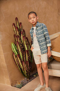 Springfield Camisa Etnica niño verde