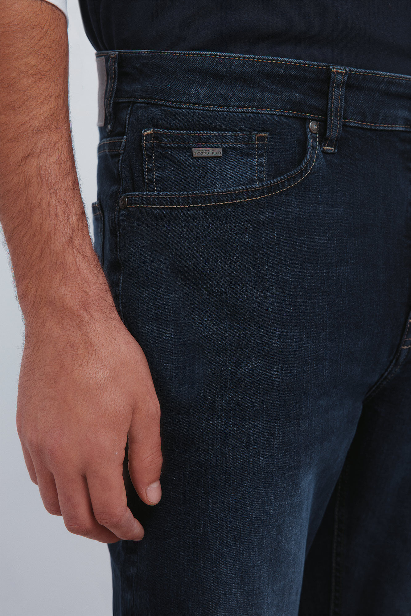 Springfield Jeans azul muy oscuro slim fit azul