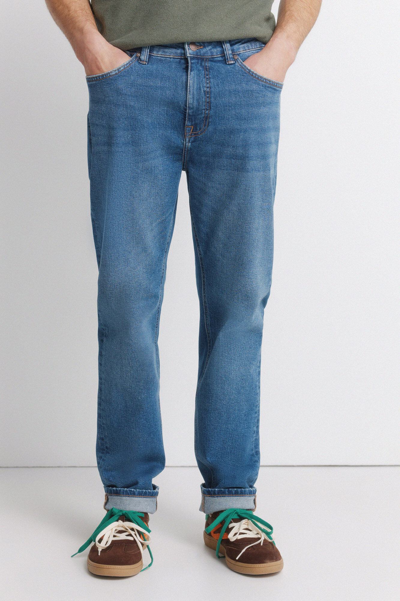 Springfield Jeans lavado medio slim fit azul