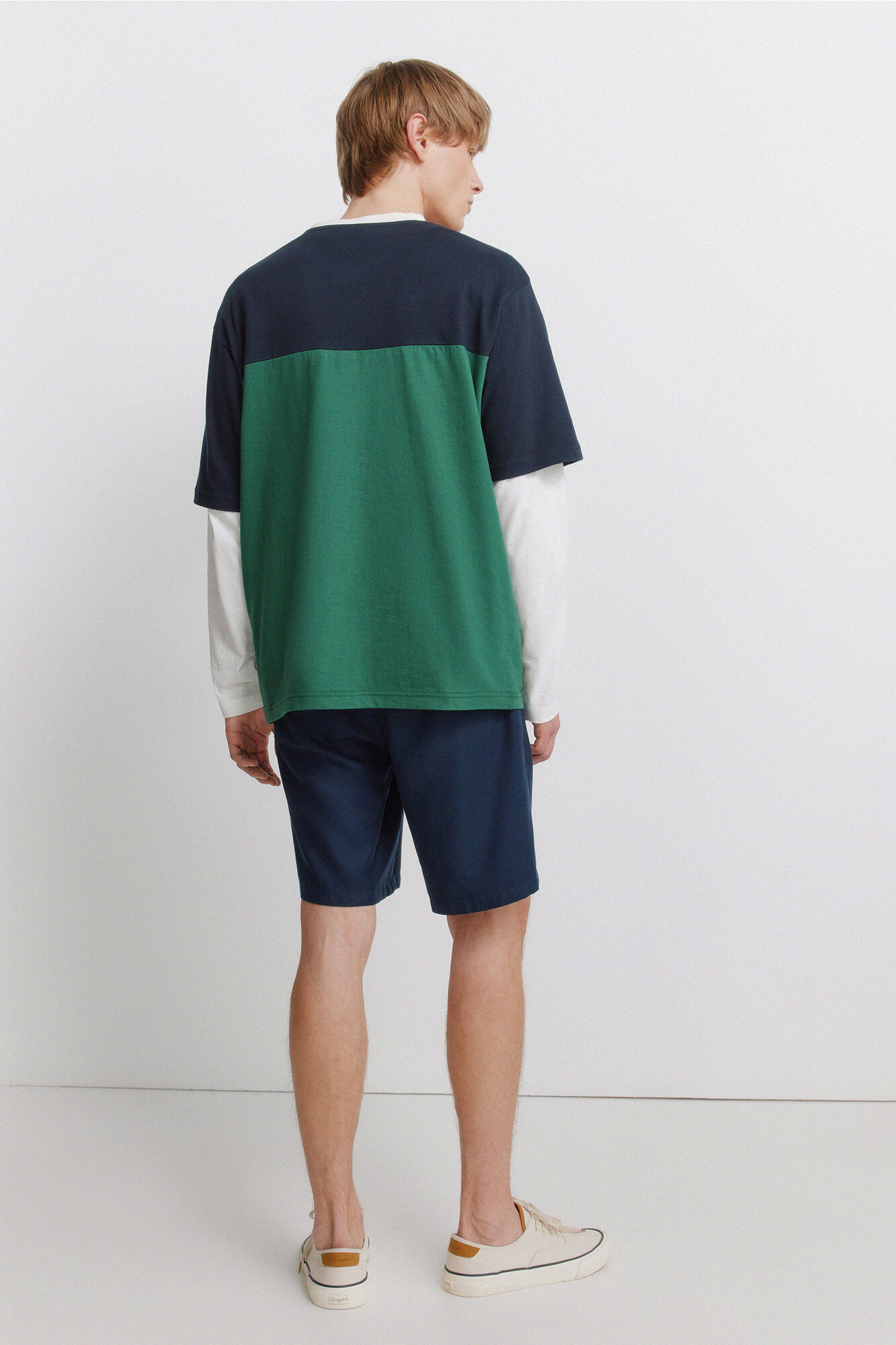 Springfield Bermudas ligeras de ajuste c&oacute;modo azulado