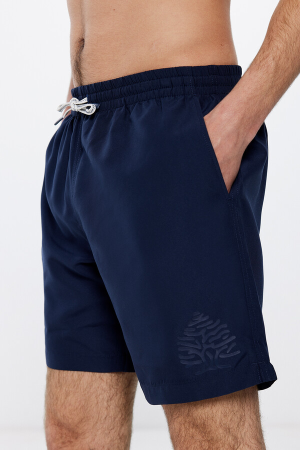 Springfield Bañador liso logo azul