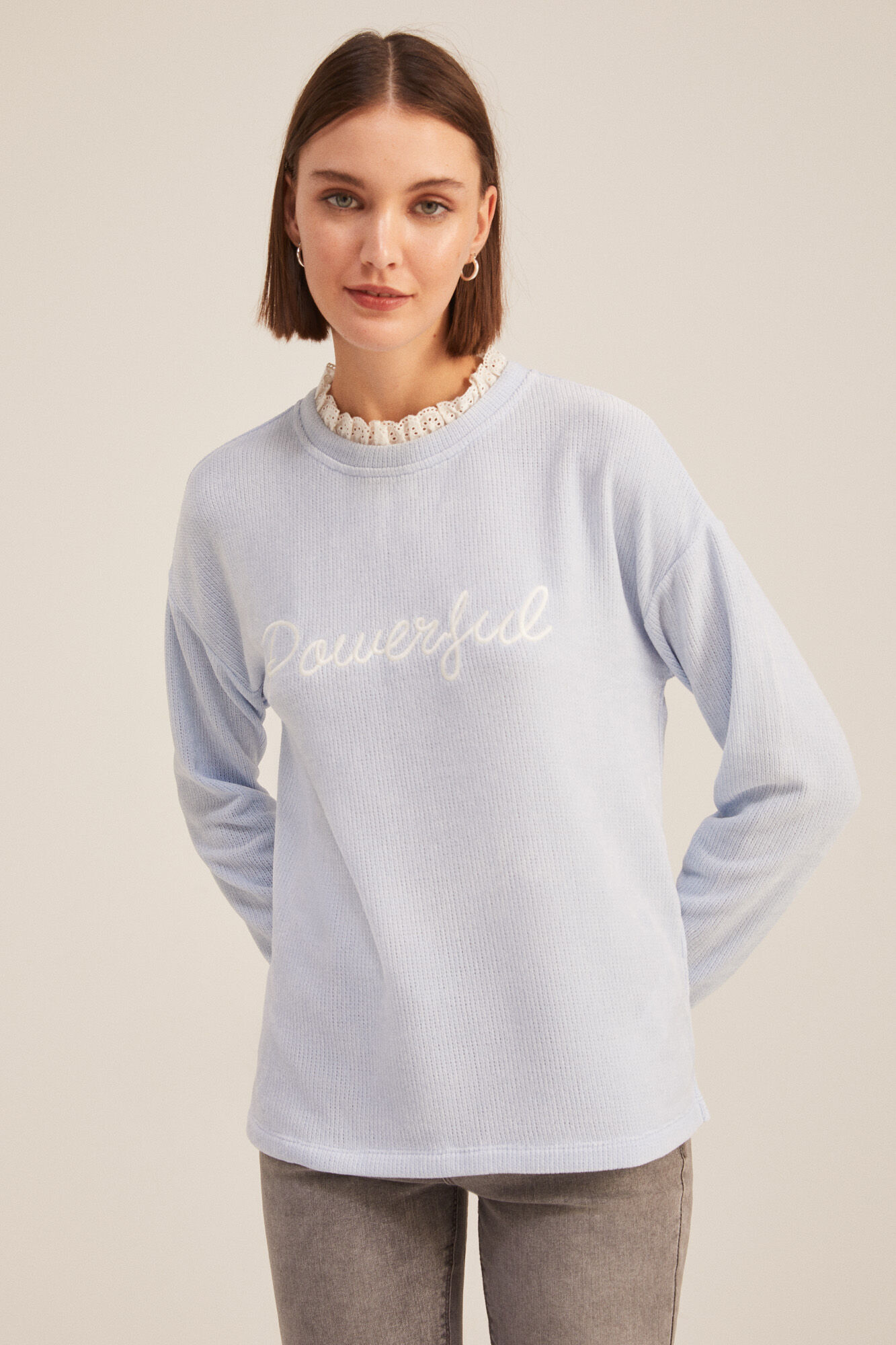 Springfield Sudadera "Powerful" azul indigo