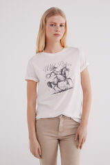 Springfield Playera gráfica beige