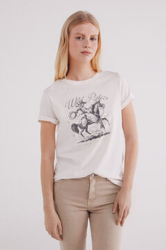 Springfield Playera gráfica beige