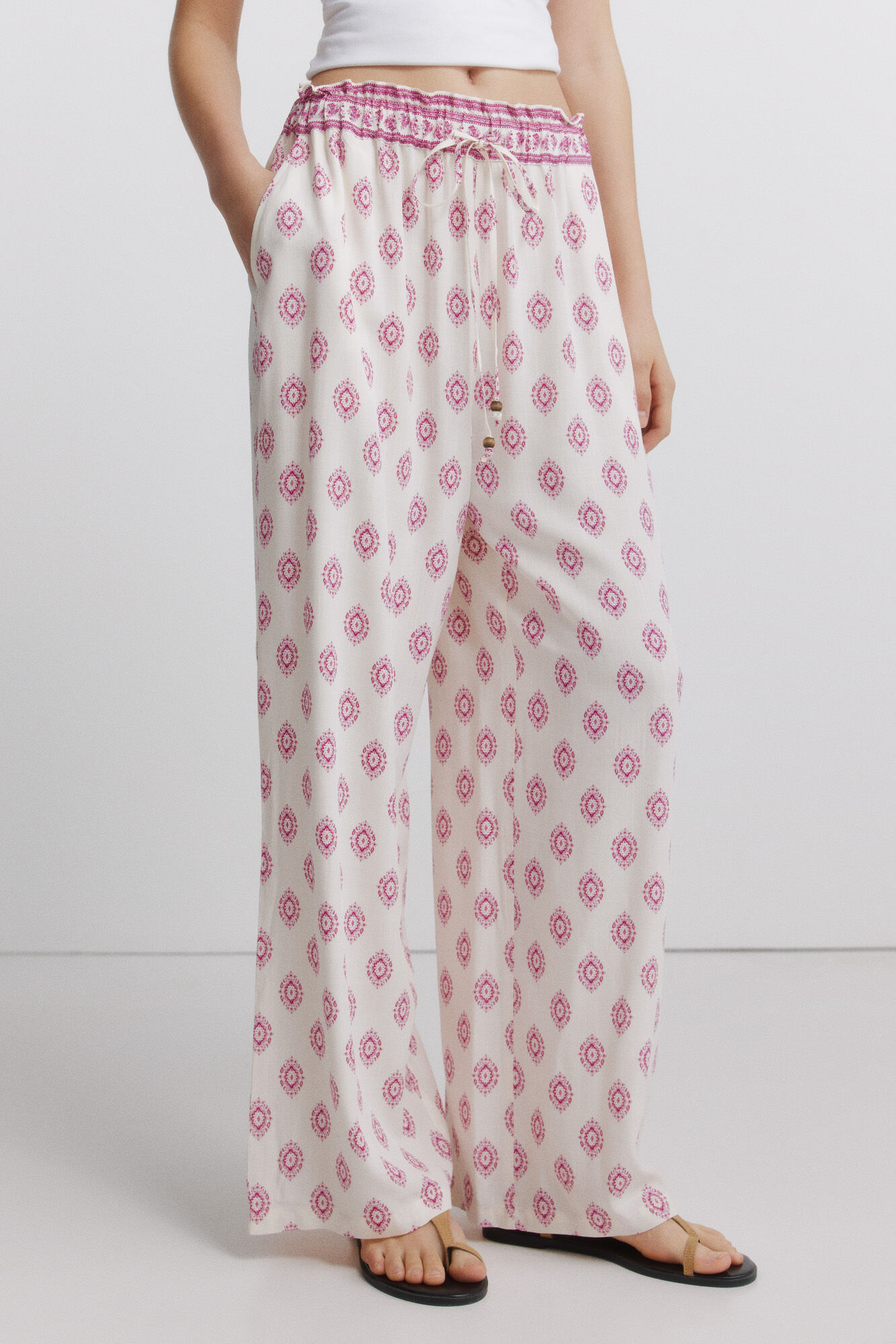 Springfield Pantal&oacute;n estampado r&uacute;stico con cord&oacute;n