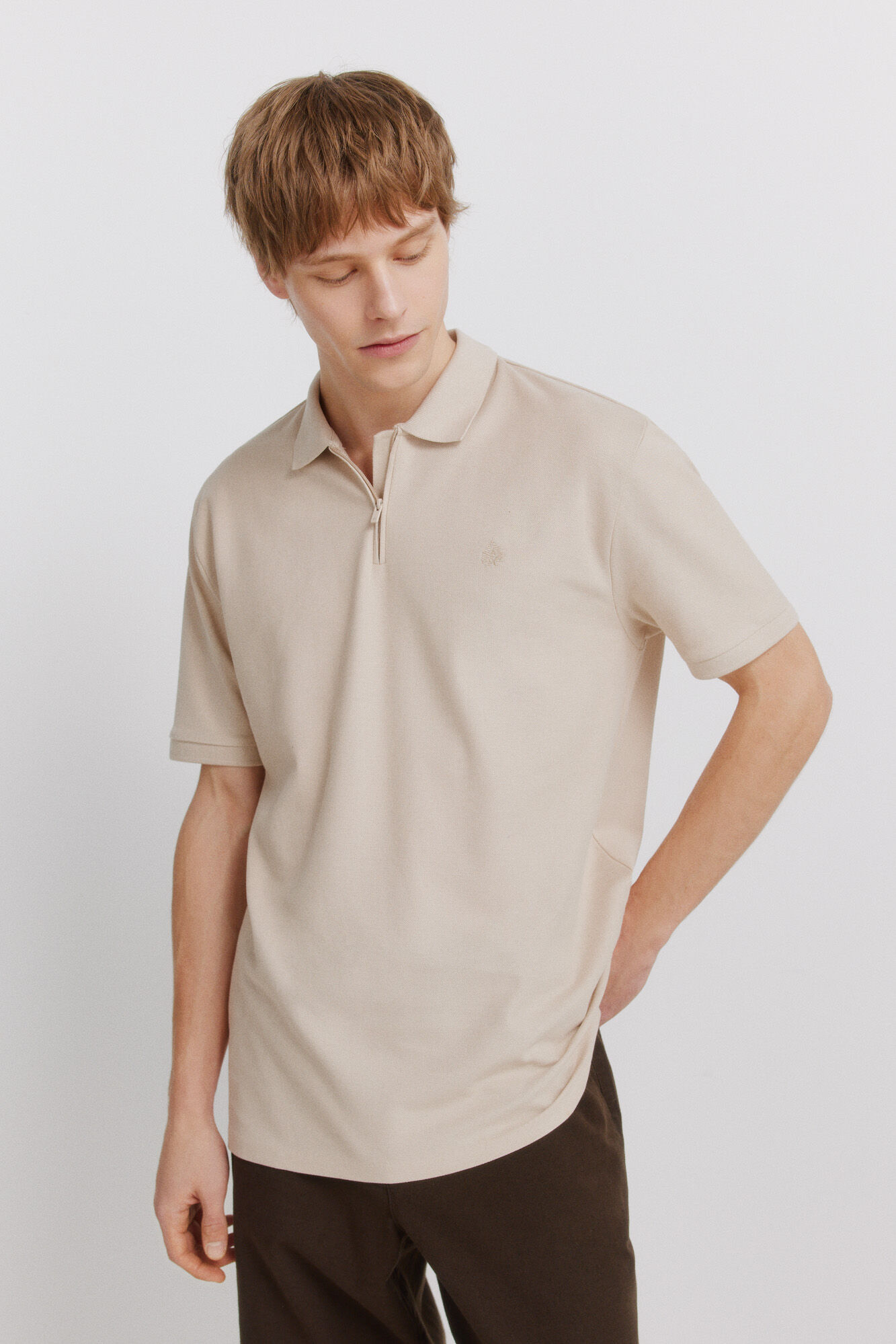 Springfield Polo de piqu&eacute; con cierre regular fit