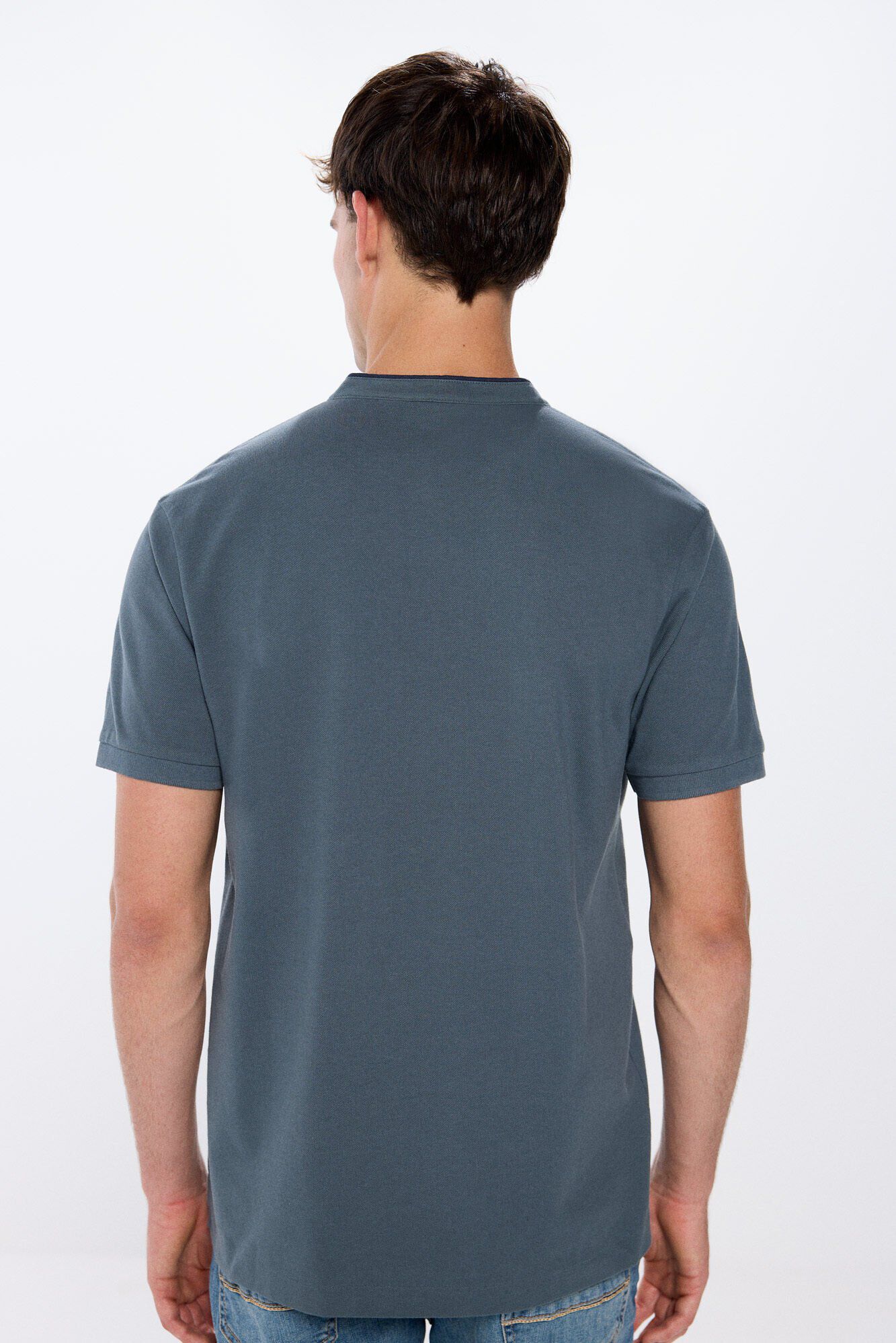 Springfield Polo  piqu&eacute; cuello mao regular fit azul