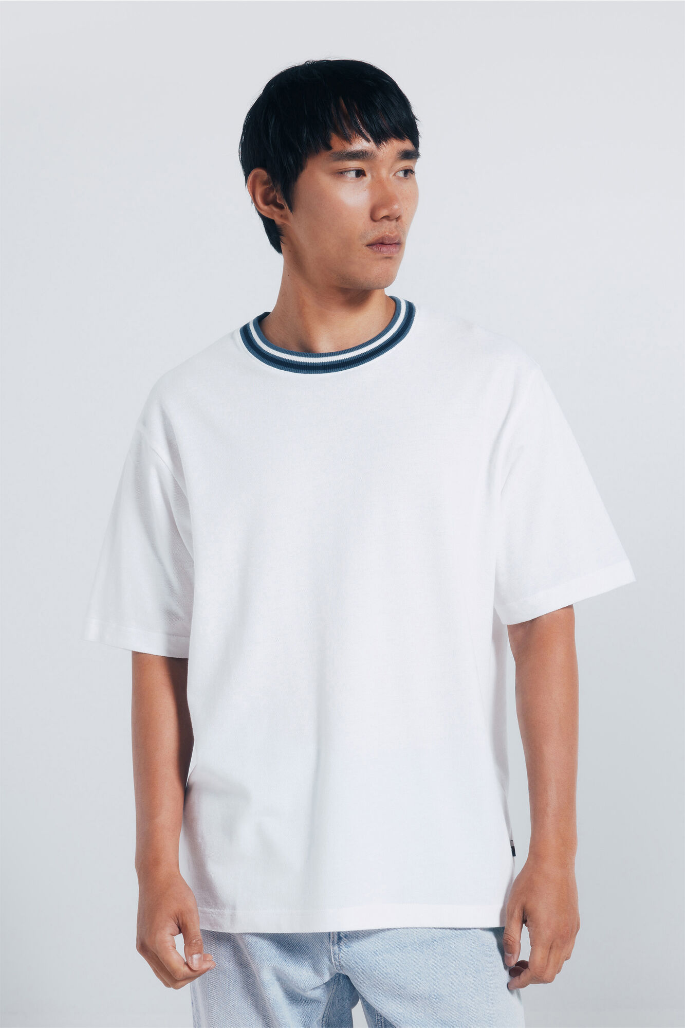 Springfield Playera con ribete de piqu&eacute; natural