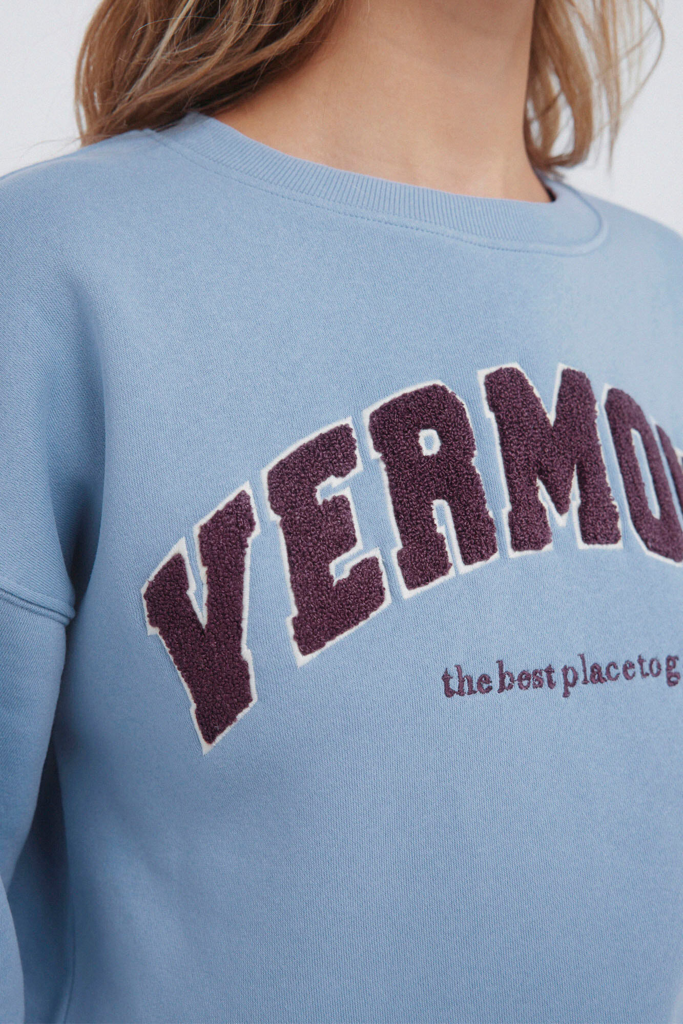 Springfield Sudadera con gr&aacute;fico bordado de la ciudad azul