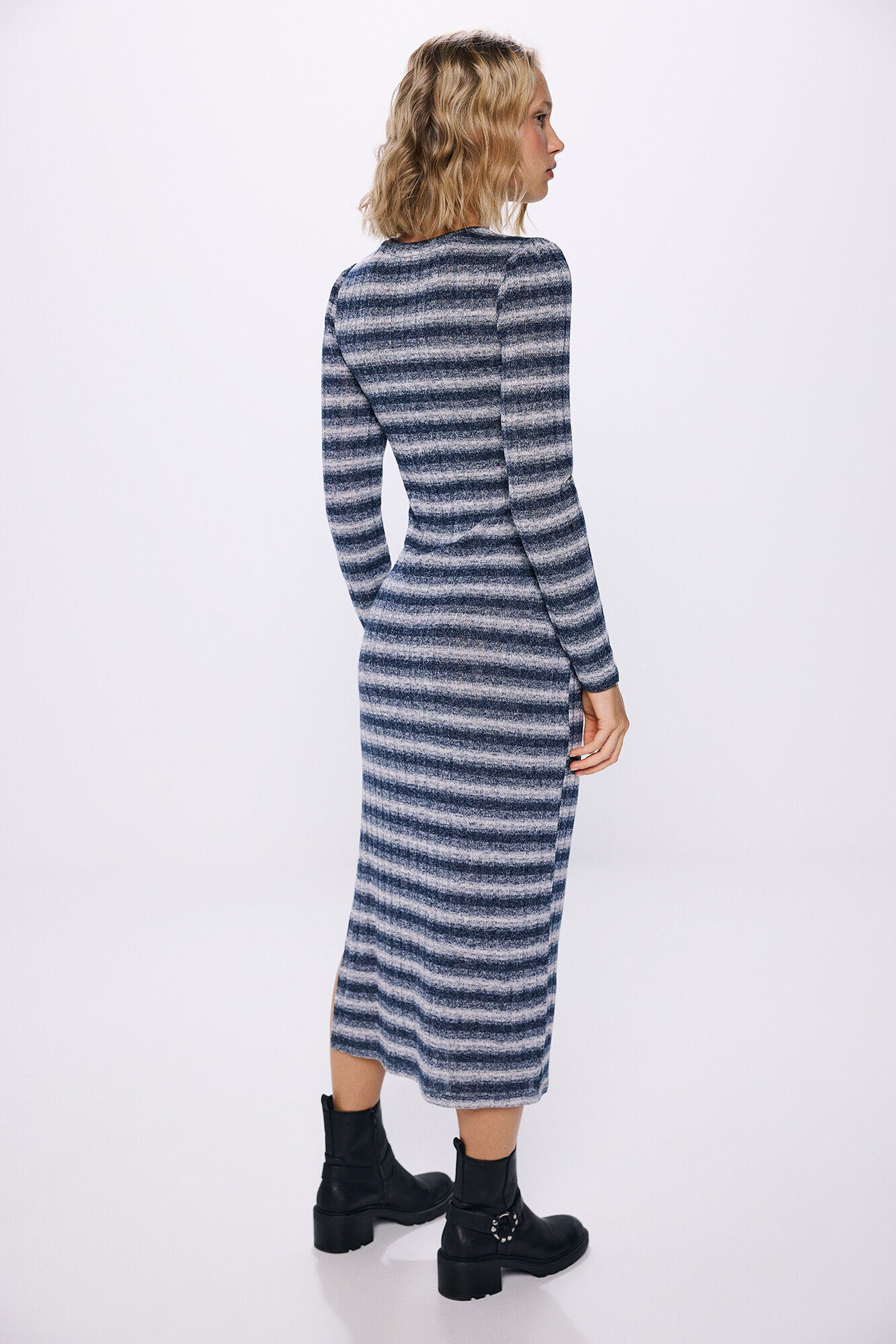 Springfield Vestido midi tubo space dye azul