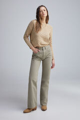 Springfield Jeans wide leg color kaki