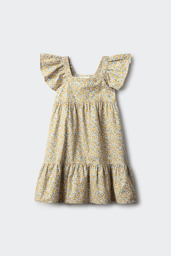 Springfield Kids Vestido flores niña amarillo