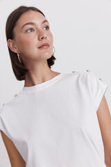 Springfield Playera con botones dorados natural