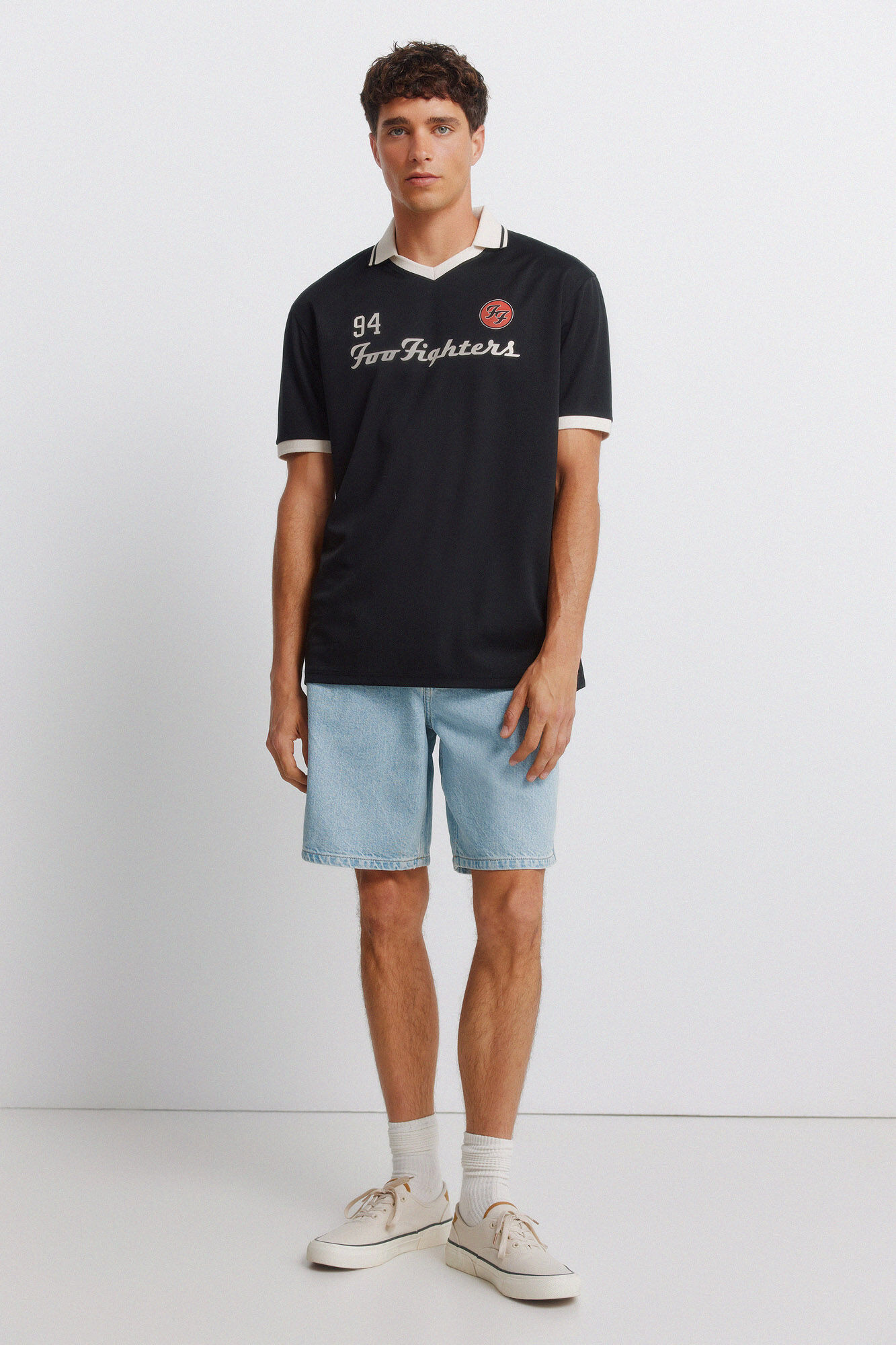 Springfield Playera Foo Fighters Football negro