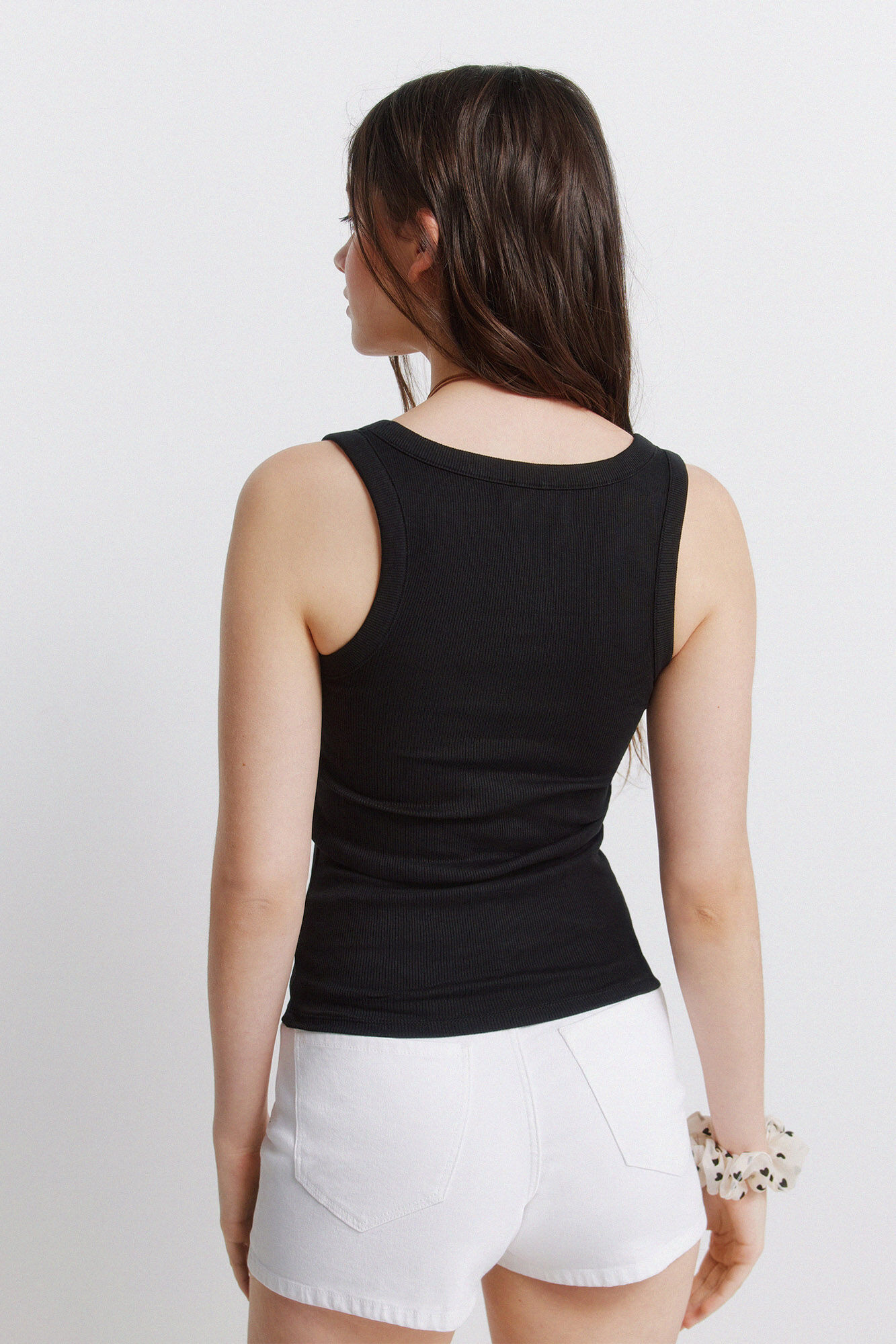 Springfield Playera de tirantes nadadora negro