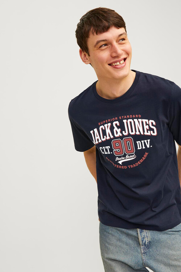 Jack & Jones Playera estándar fit marino