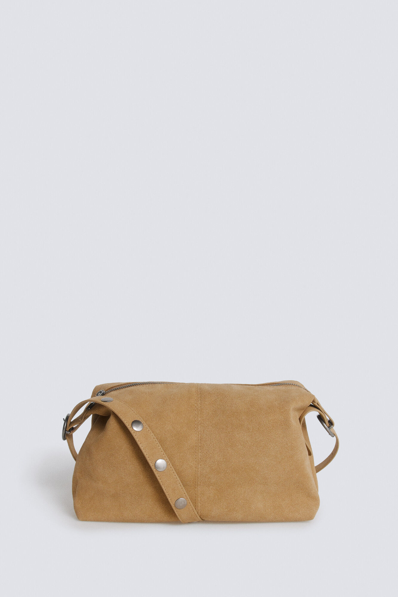 Springfield Bolsa bandolera con tachas beige